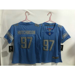 Nike Lions 97 Aidan Hutchinson Blue Vapor Limited Youth Jersey Nike Lions 97 Aidan Hutchinson Blue Vapor Limited Youth Jersey