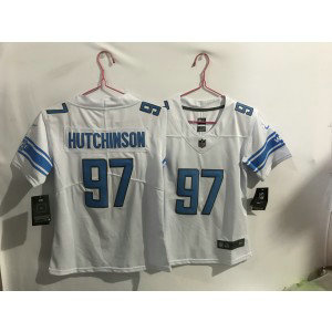Nike Lions 97 Aidan Hutchinson White Vapor Limited Youth Jersey Nike Lions 97 Aidan Hutchinson White Vapor Limited Youth Jersey