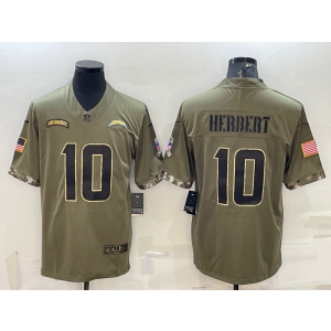 Nike Los Angeles Chargers 10 Justin Herbert Olive 2022 Salute To Service Limited Men Jersey Nike Los Angeles Chargers 10 Justin Herbert Olive 2022 Salute To Service Limited Men Jersey