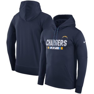 Nike Los Angeles Chargers Navy Sideline Team Name Performance Pullover Men Hoodie