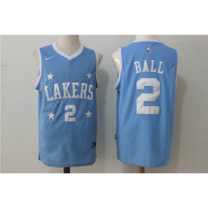 Nike Los Angeles Lakers Lonzo Ball 2 Light Blue Men Jersey Nike Los Angeles Lakers Lonzo Ball 2 Light Blue Men Jersey