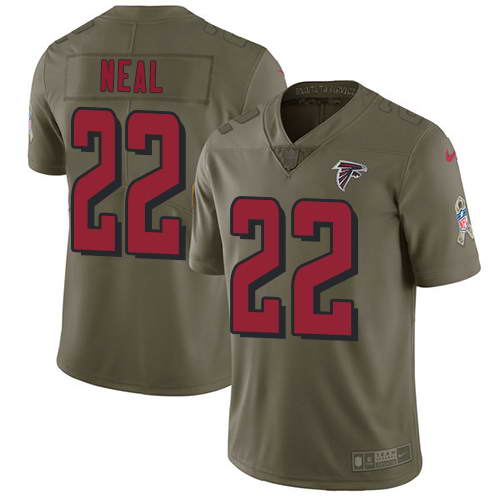 Nike Men's Atlanta Falcons #22 Keanu Neal Olive 2017 Salute To Service Stitched NFL Limited Jersey Nike Men's Atlanta Falcons #22 Keanu Neal Olive 2017 Salute To Service Stitched NFL Limited Jersey