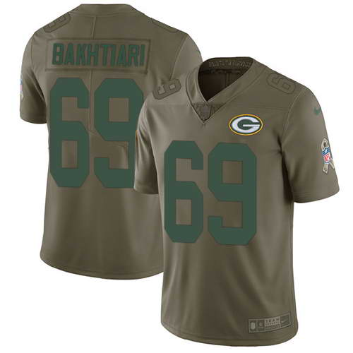 Nike Men's Green Bay Packers #69 David Bakhtiari Olive 2017 Salute To Service Stitched NFL Limited Jersey Nike Men's Green Bay Packers #69 David Bakhtiari Olive 2017 Salute To Service Stitched NFL Limited Jersey