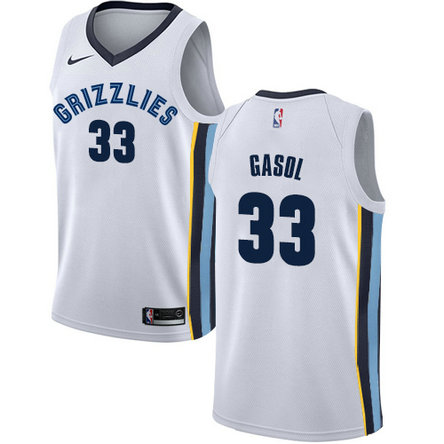 Nike Men's Memphis Grizzlies #33 Marc Gasol White Swingman Association Edition NBA Jersey