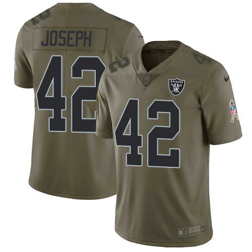 Nike Men's Oakland Raiders #42 Karl Joseph Olive 2017 Salute To Service Stitched NFL Limited Jersey Nike Men's Oakland Raiders #42 Karl Joseph Olive 2017 Salute To Service Stitched NFL Limited Jersey