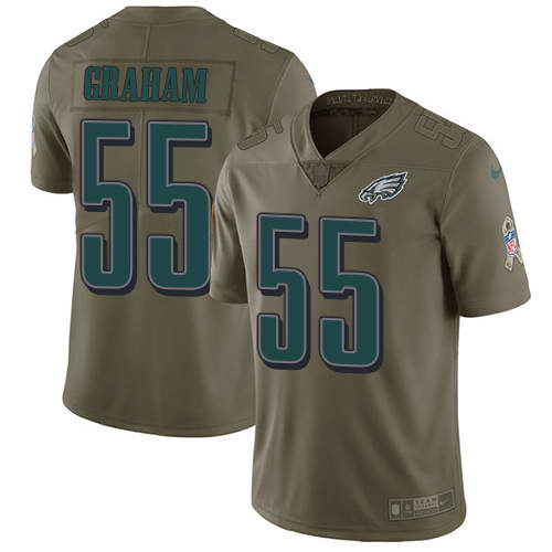 Nike Men's Philadelphia Eagles #55 Brandon Graham Olive 2017 Salute To Service Stitched NFL Limited Jersey