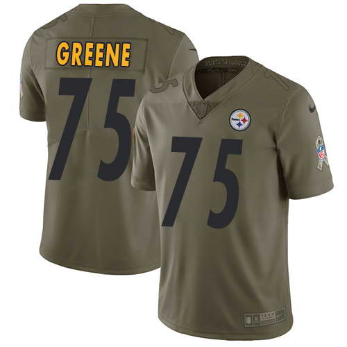 Nike Men's Pittsburgh Steelers #75 Joe Greene Olive 2017 Salute To Service Stitched NFL Limited Jersey Nike Men's Pittsburgh Steelers #75 Joe Greene Olive 2017 Salute To Service Stitched NFL Limited Jersey