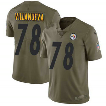 Nike Men's Pittsburgh Steelers #78 Alejandro Villanueva Olive 2017 Salute To Service Stitched NFL Limited Jersey Nike Men's Pittsburgh Steelers #78 Alejandro Villanueva Olive 2017 Salute To Service Stitched NFL Limited Jersey