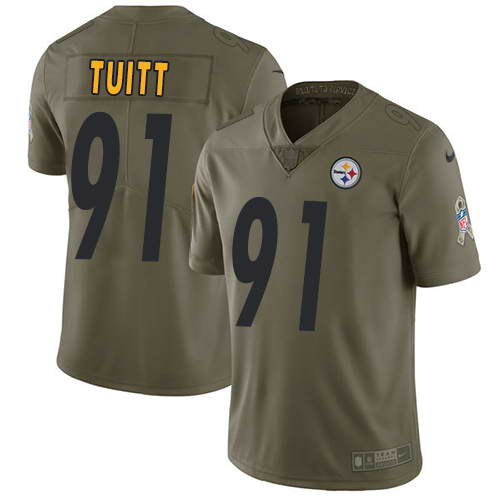 Nike Men's Pittsburgh Steelers #91 Stephon Tuitt Olive 2017 Salute To Service Stitched NFL Limited Jersey Nike Men's Pittsburgh Steelers #91 Stephon Tuitt Olive 2017 Salute To Service Stitched NFL Limited Jersey