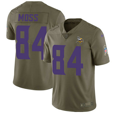 Nike Minnesota Vikings #84 Randy Moss Olive Men's Stitched NFL Limited 2017 Salute To Service Jersey Nike Minnesota Vikings #84 Randy Moss Olive Men's Stitched NFL Limited 2017 Salute To Service Jersey