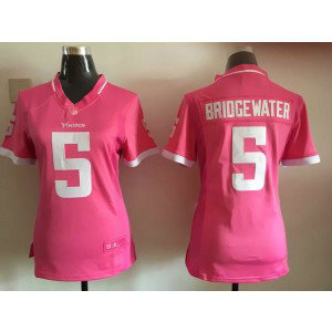 Nike Minnesota Vikings 5 Teddy Bridgewater Women Pink Jersey Nike Minnesota Vikings 5 Teddy Bridgewater Women Pink Jersey