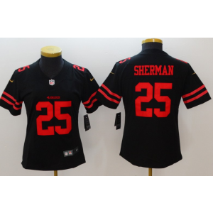 Nike NFL 49ers 25 Richard Sherman Black Vapor Untouchable Limited Women Jersey Nike NFL 49ers 25 Richard Sherman Black Vapor Untouchable Limited Women Jersey