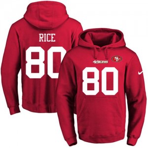 Nike NFL 49ers 80 Jerry Rice Red Men Pullover Hoodie Nike NFL 49ers 80 Jerry Rice Red Men Pullover Hoodie