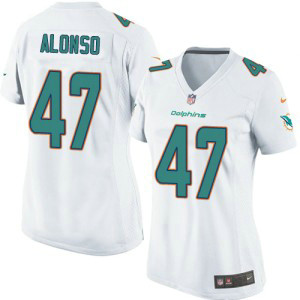 Nike NFL Miami Dolphins 47 Kiko Alonso White Women Jersey Nike NFL Miami Dolphins 47 Kiko Alonso White Women Jersey