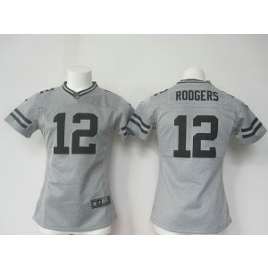 Nike NFL Packers 12 Aaron Rodgers Gridiron Gray II Women Jersey Nike NFL Packers 12 Aaron Rodgers Gridiron Gray II Women Jersey