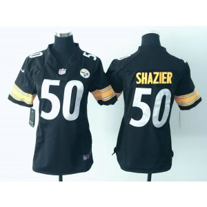 Nike NFL Pittsburgh Steelers No.50 Ryan Shazier Black Women Jersey Nike NFL Pittsburgh Steelers No.50 Ryan Shazier Black Women Jersey