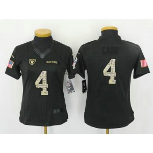 Nike NFL Raiders 4 Derek Carr Anthracite 2016 Salute to Service Women Jersey Nike NFL Raiders 4 Derek Carr Anthracite 2016 Salute to Service Women Jersey