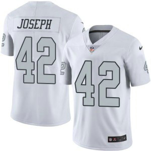 Nike NFL Raiders 42 Karl Joseph White Color Rush Men Limited Jersey