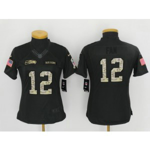 Nike NFL Seahawks 12 Fan Anthracite 2016 Salute to Service Women Jersey Nike NFL Seahawks 12 Fan Anthracite 2016 Salute to Service Women Jersey