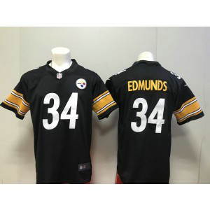 Nike NFL Steelers 34 Terrell Edmunds 2018 NFL Draft Black Vapor Untouchable Limited Men Jersey