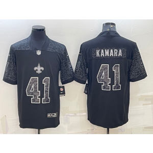 Nike New Orleans Saints 41 Alvin Kamara Black Reflective Vapor Limited Men Jersey Nike New Orleans Saints 41 Alvin Kamara Black Reflective Vapor Limited Men Jersey