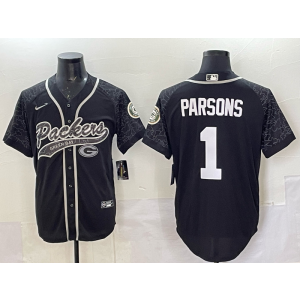 Nike Packers 1 Parsons Black Baseball Vapor Limited Men Jersey Nike Packers 1 Parsons Black Baseball Vapor Limited Men Jersey