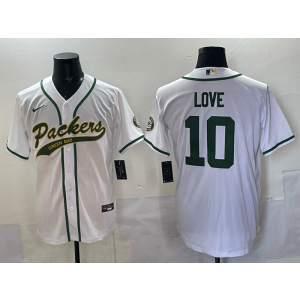 Nike Packers 10 Love White Baseball Vapor Limited Men Jersey Nike Packers 10 Love White Baseball Vapor Limited Men Jersey