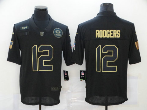Nike Packers 12 Aaron Rodgers Black 2020 Salute To Service Limited Jersey Nike Packers 12 Aaron Rodgers Black 2020 Salute To Service Limited Jersey