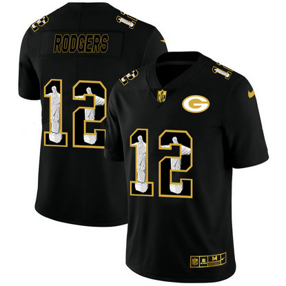 Nike Packers 12 Aaron Rodgers Black Jesus Faith Edition Limited Jersey Nike Packers 12 Aaron Rodgers Black Jesus Faith Edition Limited Jersey