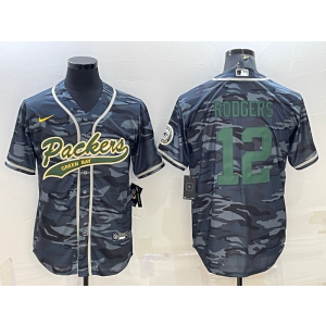 Nike Packers 12 Aaron Rodgers Camo Vapor Baseball Limited Men Jersey Nike Packers 12 Aaron Rodgers Camo Vapor Baseball Limited Men Jersey