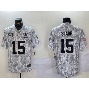 Nike Packers 15 Bart Starr Arctic Camo 2024 F.U.S.E. Salute to Service Limited Men Jersey Nike Packers 15 Bart Starr Arctic Camo 2024 F.U.S.E. Salute to Service Limited Men Jersey