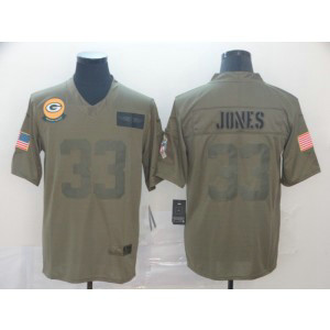 Nike Packers 33 Aaron Jones 2019 Oliv Salute To Service Limited Men Jersey Nike Packers 33 Aaron Jones 2019 Oliv Salute To Service Limited Men Jersey