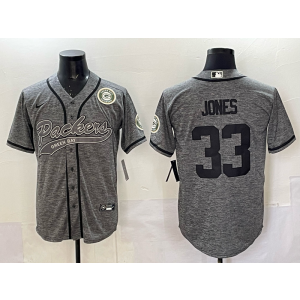 Nike Packers 33 Jones Grey Baseball Vapor Limited Men Jersey Nike Packers 33 Jones Grey Baseball Vapor Limited Men Jersey
