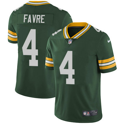 Nike Packers 4 Brett Favre Green Vapor Untouchable Player Limited Jersey Nike Packers 4 Brett Favre Green Vapor Untouchable Player Limited Jersey