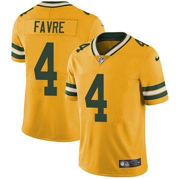 Nike Packers 4 Brett Favre Yellow Vapor Untouchable Player Limited Jersey Nike Packers 4 Brett Favre Yellow Vapor Untouchable Player Limited Jersey