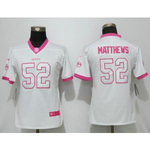 Nike Packers 52 Clay Matthews White Pink Women Game Jersey Nike Packers 52 Clay Matthews White Pink Women Game Jersey