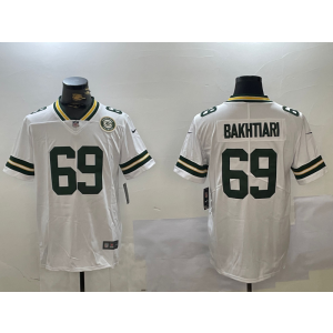 Nike Packers 69 David Bakhtiari White Team Logo Vapor Limited Men Jersey Nike Packers 69 David Bakhtiari White Team Logo Vapor Limited Men Jersey