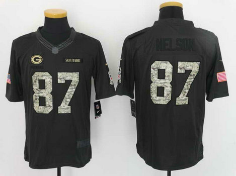 Nike Packers 87 Jordy Nelson Anthracite Salute To Service Limited Jersey Nike Packers 87 Jordy Nelson Anthracite Salute To Service Limited Jersey