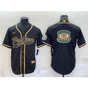 Nike Packers Blank Black Gold Vapor Baseball Logo Limited Men Jersey Nike Packers Blank Black Gold Vapor Baseball Logo Limited Men Jersey