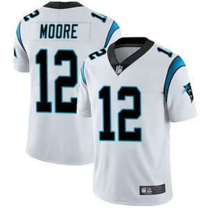 Nike Panthers 12 DJ Moore White Vapor Untouchable Limited Men Jersey Nike Panthers 12 DJ Moore White Vapor Untouchable Limited Men Jersey