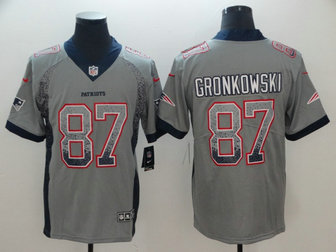 Nike Patriots #87 Rob Gronkowski Gray Drift Fashion Limited Jersey Nike Patriots #87 Rob Gronkowski Gray Drift Fashion Limited Jersey