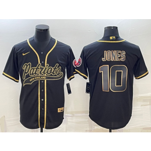 Nike Patriots 10 Jones Black Gold Vapor Baseball Limited Men Jersey Nike Patriots 10 Jones Black Gold Vapor Baseball Limited Men Jersey