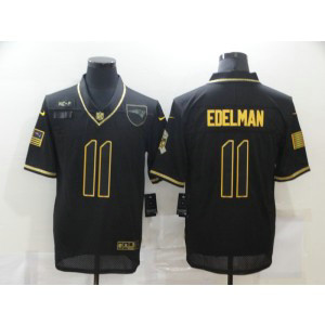 Nike Patriots 11 Julian Edelman 2020 Black Gold Salute To Service Limited Men Jersey Nike Patriots 11 Julian Edelman 2020 Black Gold Salute To Service Limited Men Jersey