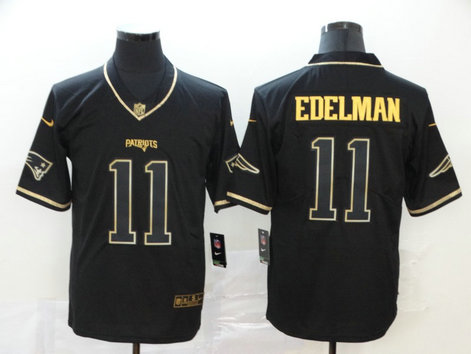 Nike Patriots 11 Julian Edelman Black Gold Throwback Vapor Untouchable Limited Jersey Nike Patriots 11 Julian Edelman Black Gold Throwback Vapor Untouchable Limited Jersey
