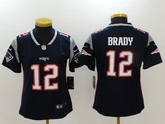 Nike Patriots 12 Tom Brady Navy Women Vapor Untouchable Player Limited Jersey Nike Patriots 12 Tom Brady Navy Women Vapor Untouchable Player Limited Jersey