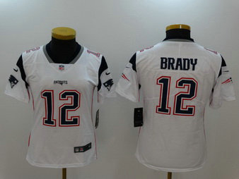 Nike Patriots 12 Tom Brady White Women Vapor Untouchable Player Limited Jersey Nike Patriots 12 Tom Brady White Women Vapor Untouchable Player Limited Jersey