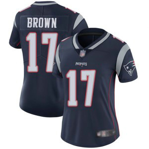 Nike Patriots 17 Antonio Brown Navy Vapor Untouchable Limited Women Jersey