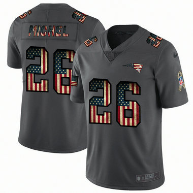 Nike Patriots 26 Sony Michel 2019 Salute To Service USA Flag Fashion Limited Jersey Nike Patriots 26 Sony Michel 2019 Salute To Service USA Flag Fashion Limited Jersey