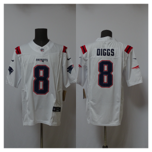 Nike Patriots 8 Stefon Diggs White F.U.S.E. Vapor Limited Men Jersey Nike Patriots 8 Stefon Diggs White F.U.S.E. Vapor Limited Men Jersey
