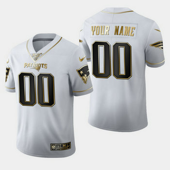 Nike Patriots Customized White 100th Season Vapor Untouchable Limited Jersey